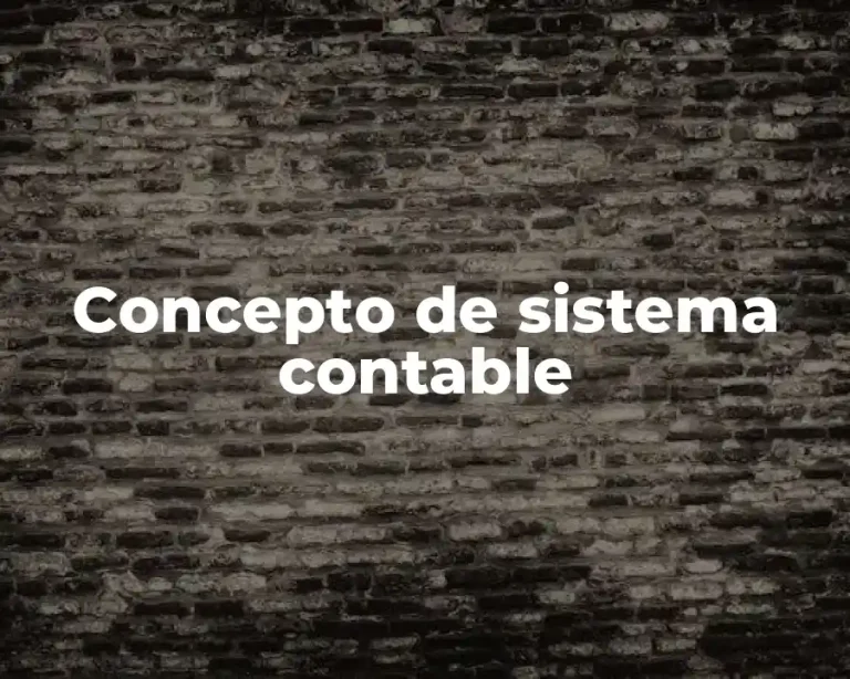 Concepto de sistema contable