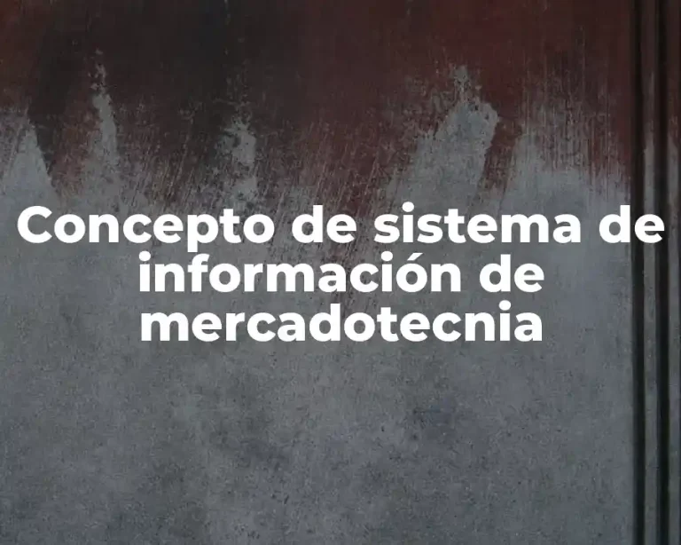 Concepto de sistema de información de mercadotecnia