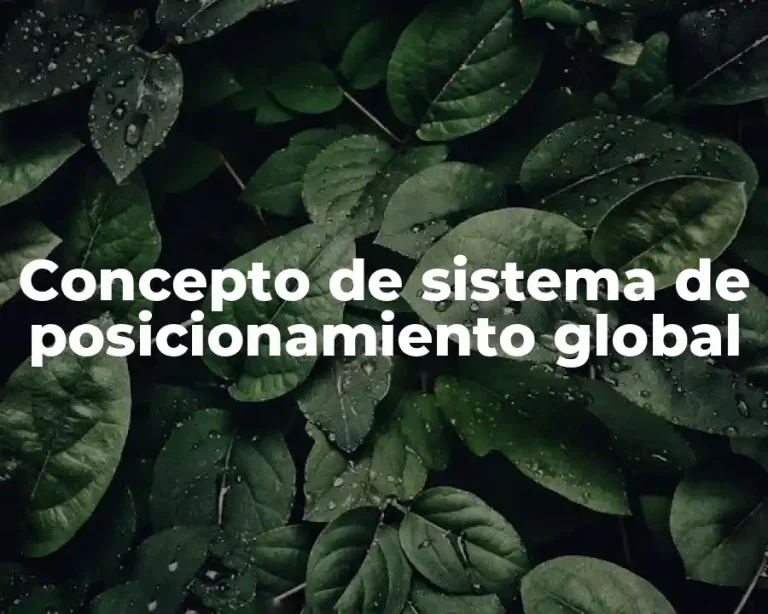 Concepto de sistema de posicionamiento global