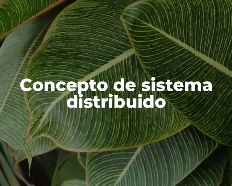 Concepto de sistema distribuido
