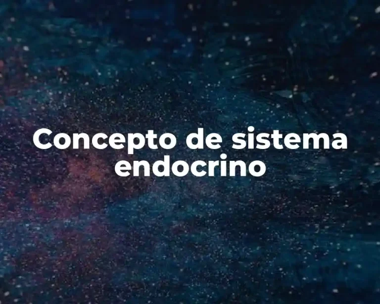 Concepto de sistema endocrino