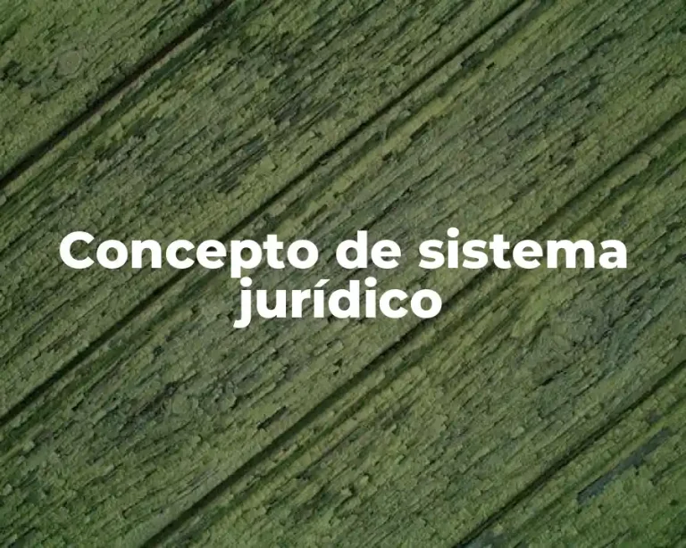 Concepto de sistema jurídico