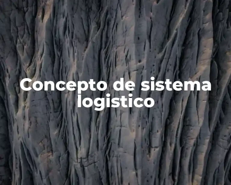 Concepto de sistema logistico