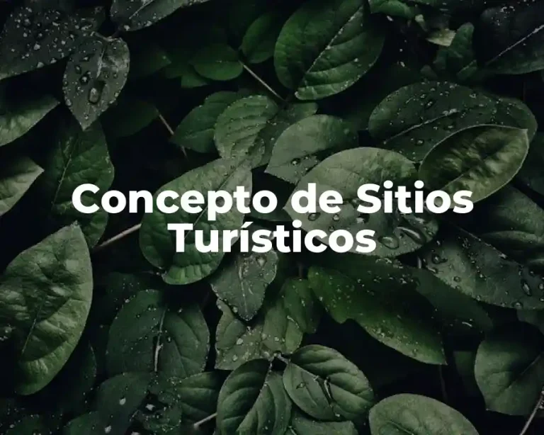 Concepto de Sitios Turísticos