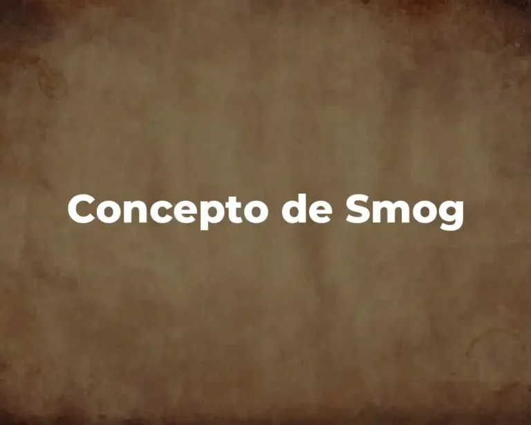 Concepto de Smog