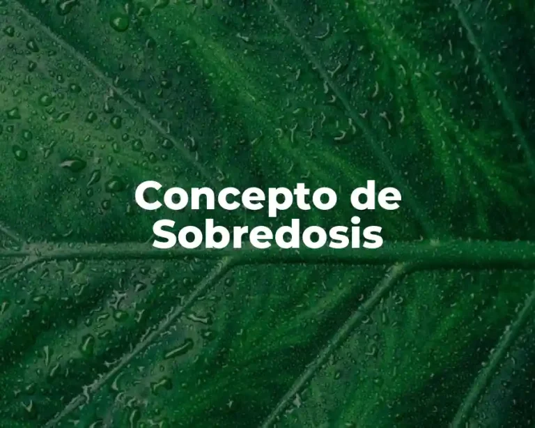 Concepto de Sobredosis