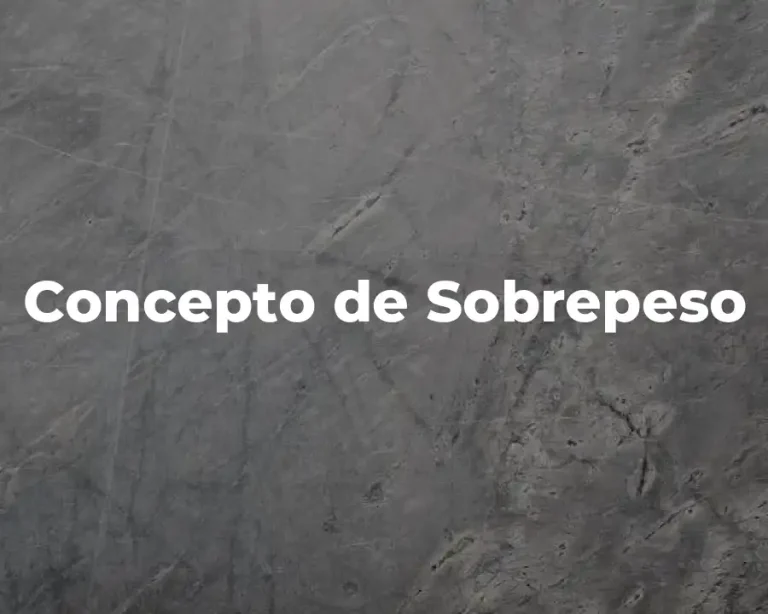 Concepto de Sobrepeso