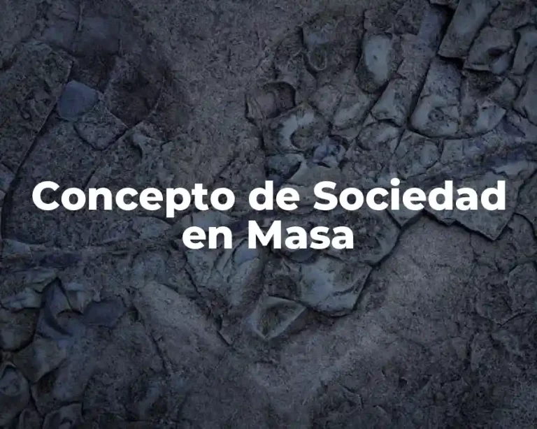 Concepto de Sociedad en Masa
