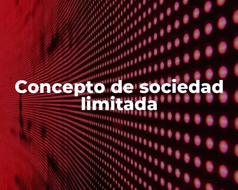 Concepto de sociedad limitada