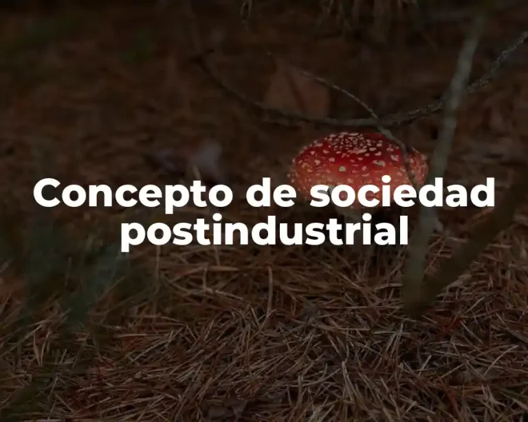 Concepto de sociedad postindustrial