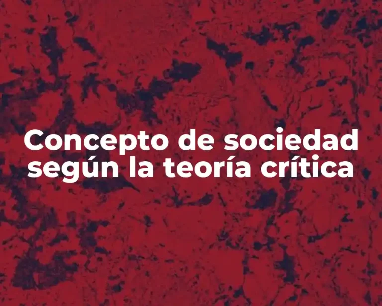 Concepto de sociedad según la teoría crítica