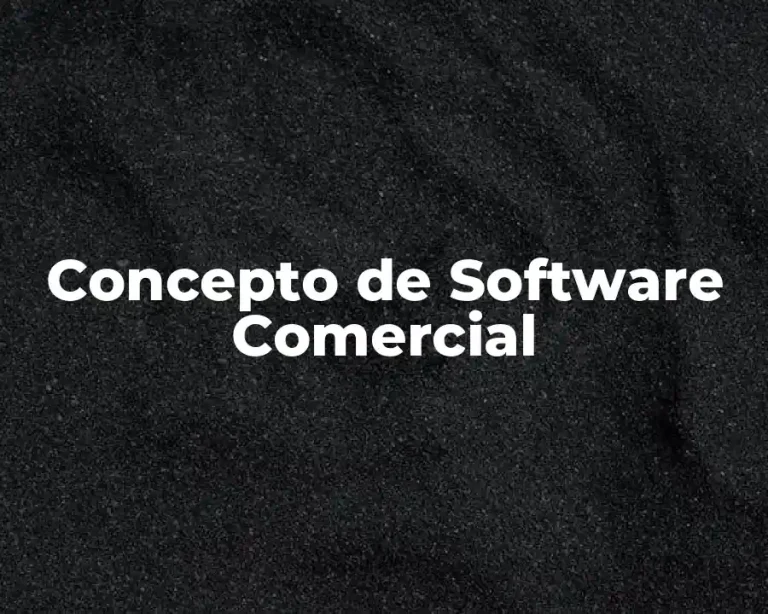 Concepto de Software Comercial