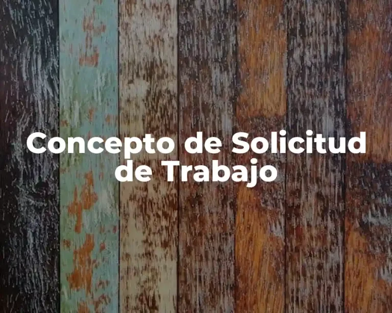 Concepto de Solicitud de Trabajo
