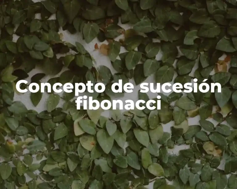 Concepto de sucesión fibonacci
