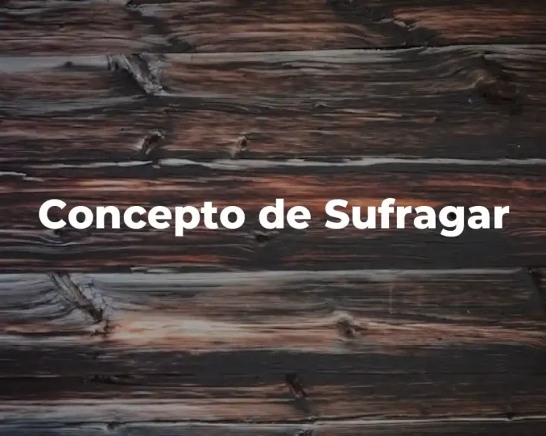 Concepto de Sufragar