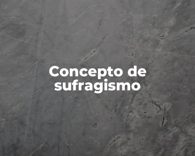Concepto de sufragismo