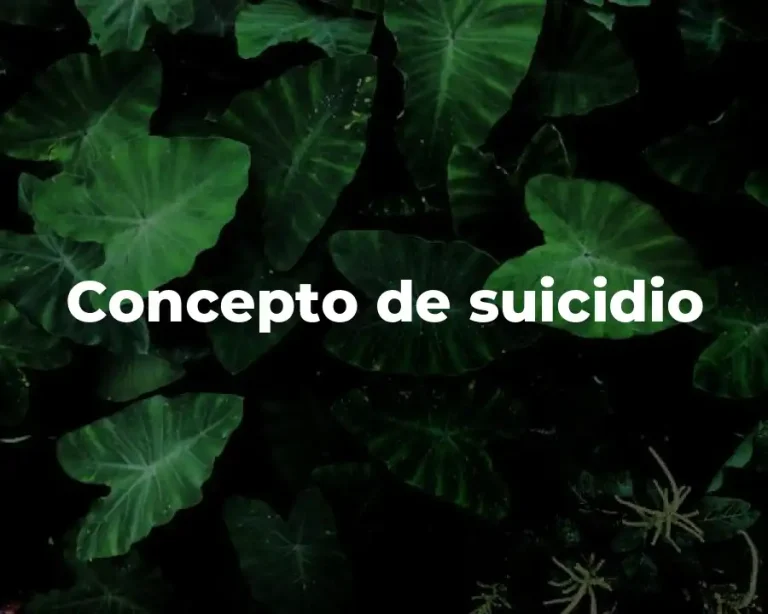 Concepto de suicidio