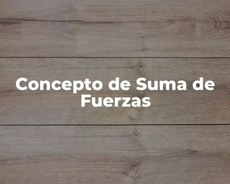 Concepto de Suma de Fuerzas
