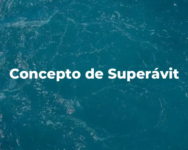 Concepto de Superávit