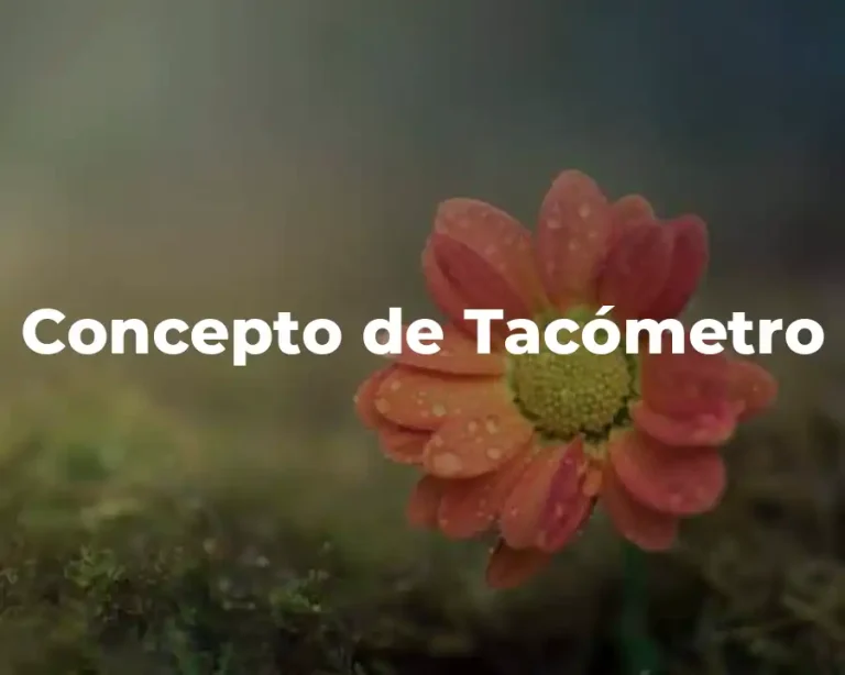 Concepto de Tacómetro
