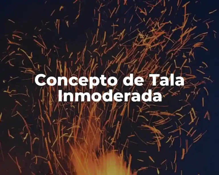 Concepto de Tala Inmoderada