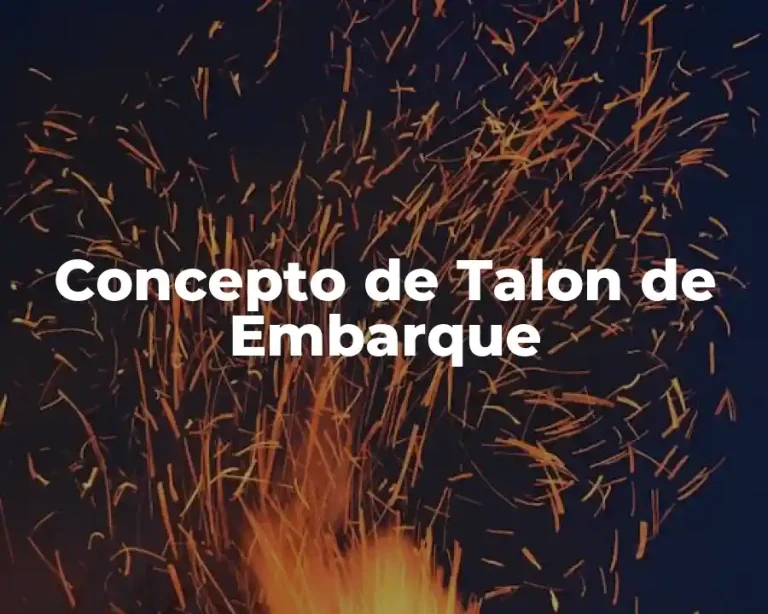 Concepto de Talon de Embarque