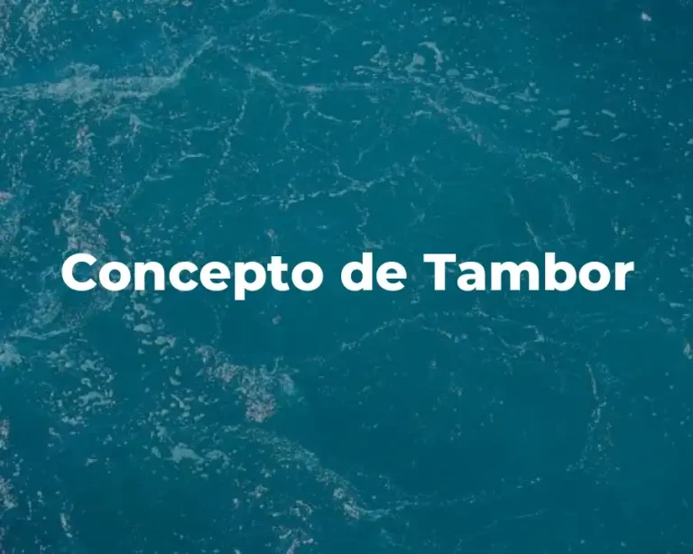 Concepto de Tambor