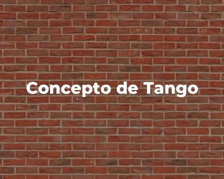 Concepto de Tango