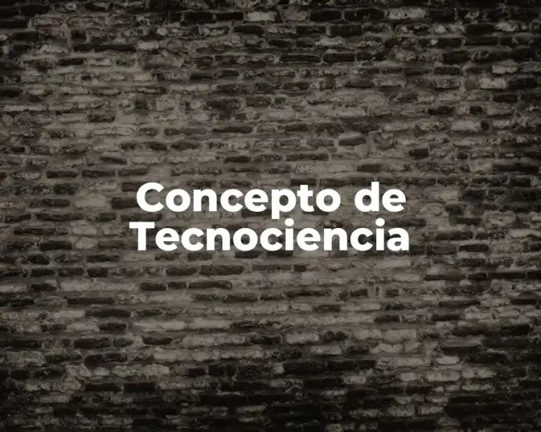 Concepto de Tecnociencia
