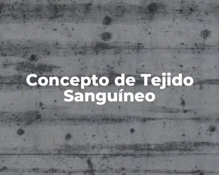 Concepto de Tejido Sanguíneo