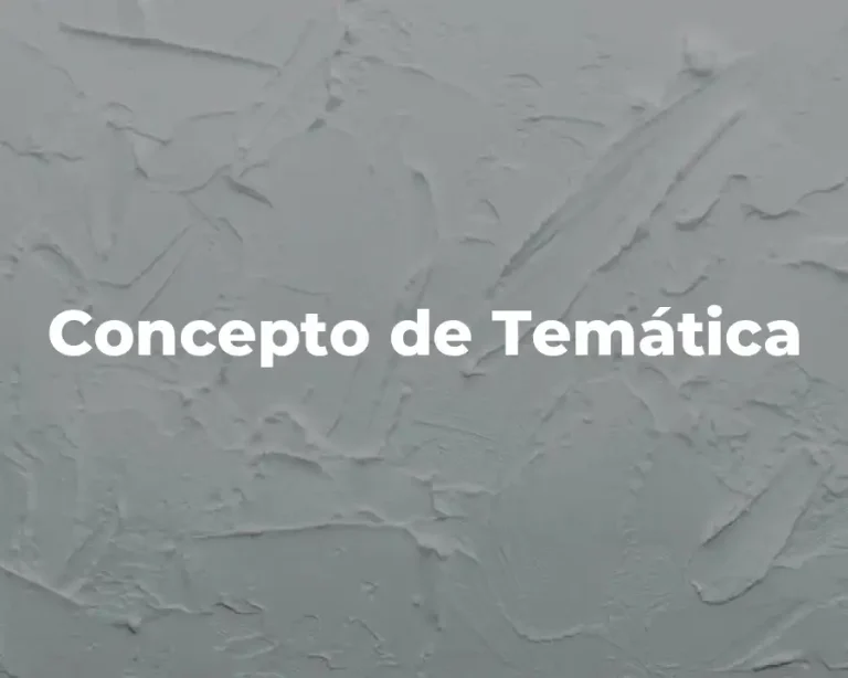 Concepto de Temática