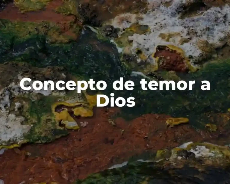 Concepto de temor a Dios