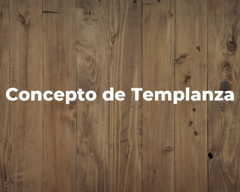 Concepto de Templanza