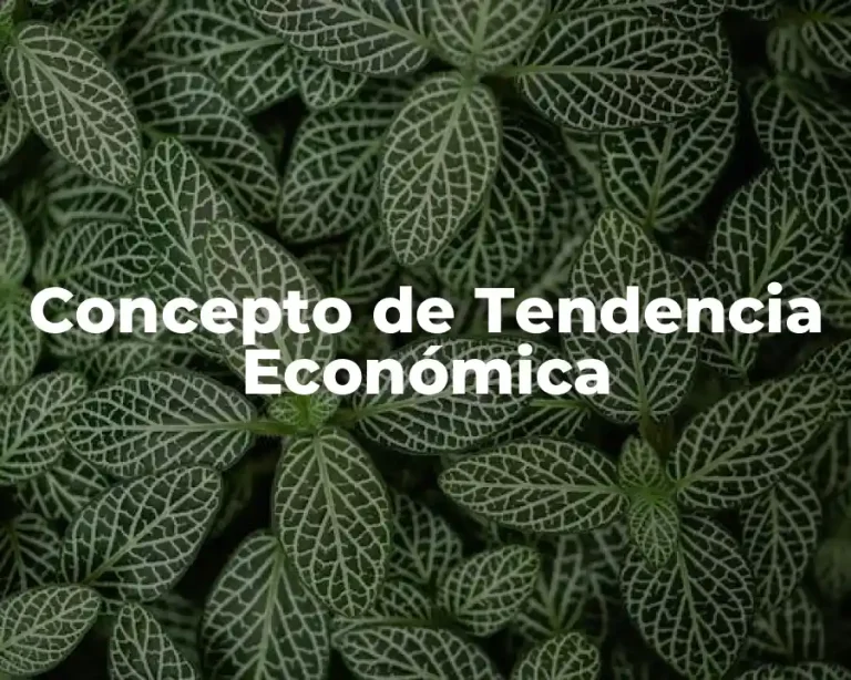 Concepto de Tendencia Económica