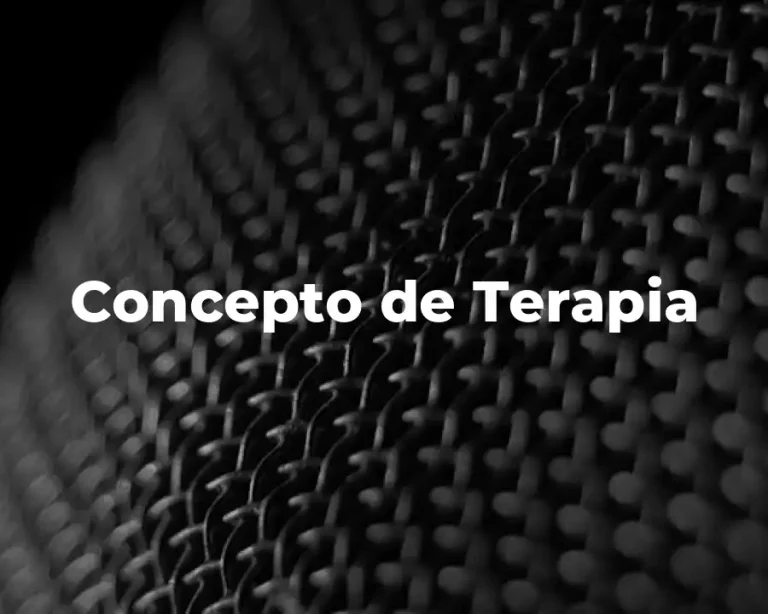 Concepto de Terapia