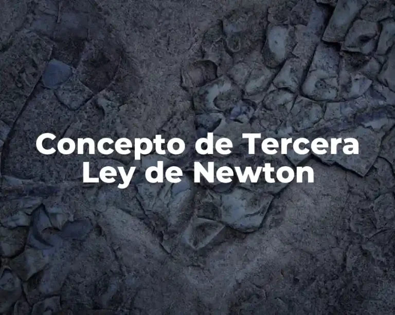 Concepto de Tercera Ley de Newton