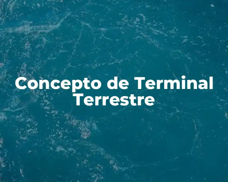Concepto de Terminal Terrestre