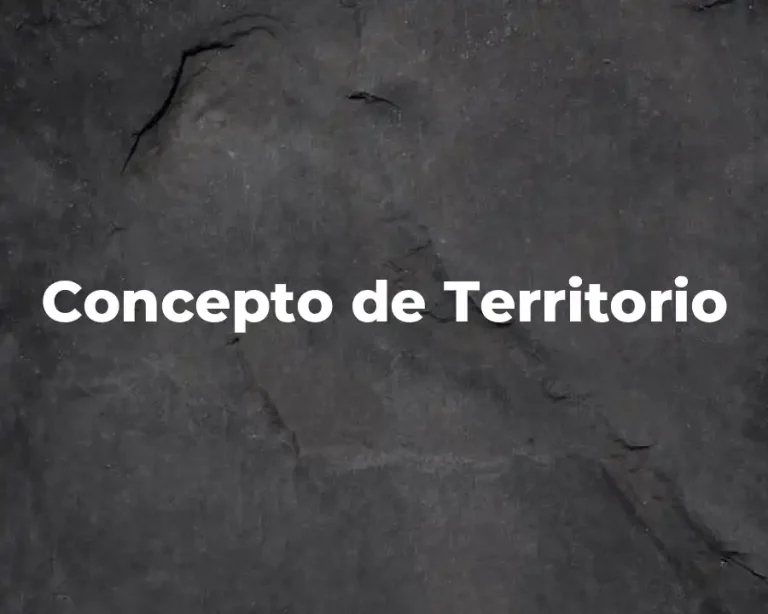 Concepto de Territorio