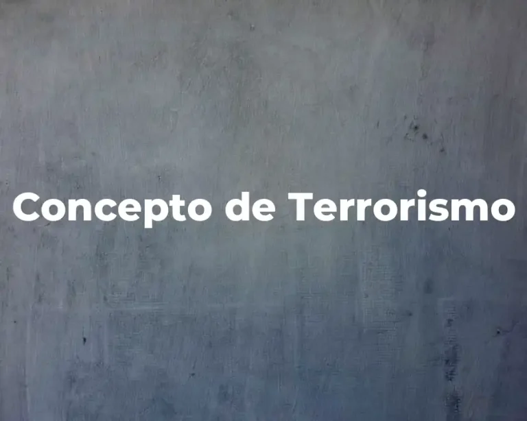 Concepto de Terrorismo