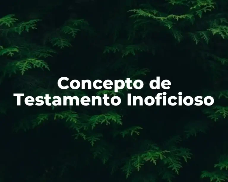 Concepto de Testamento Inoficioso
