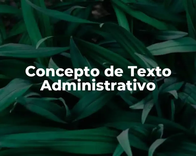 Concepto de Texto Administrativo
