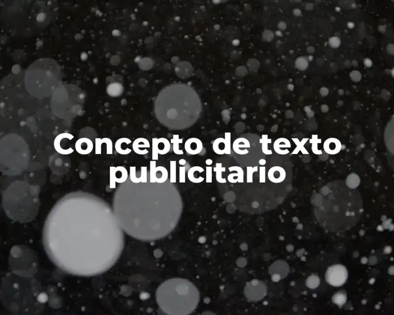 Concepto de texto publicitario