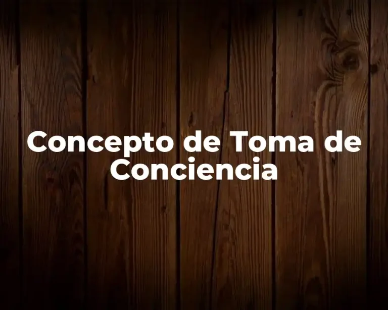 Concepto de Toma de Conciencia