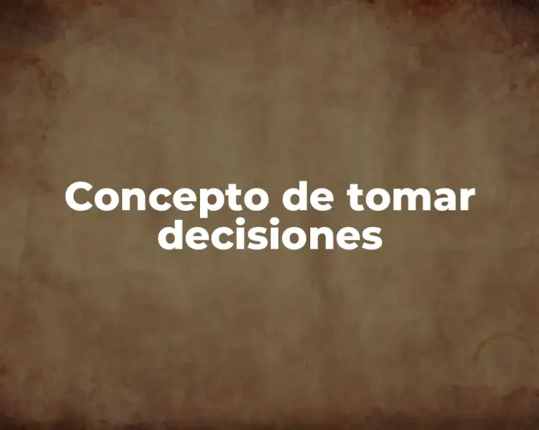 Concepto de tomar decisiones