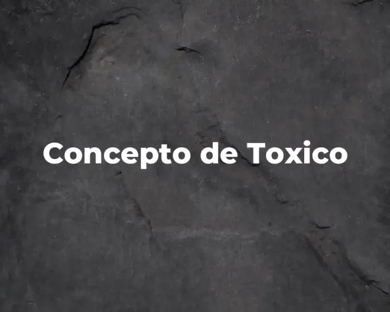 Concepto de Toxico