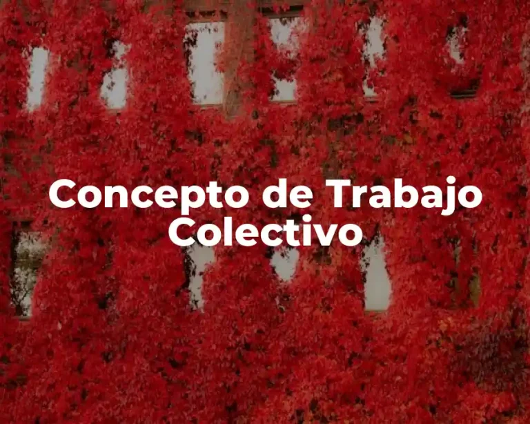 Concepto de Trabajo Colectivo