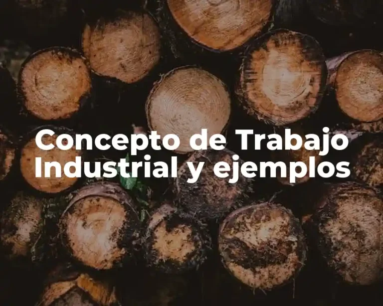 Concepto de Trabajo Industrial y ejemplos