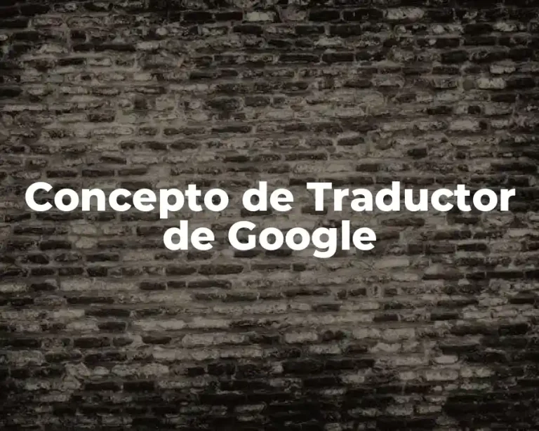 Concepto de Traductor de Google