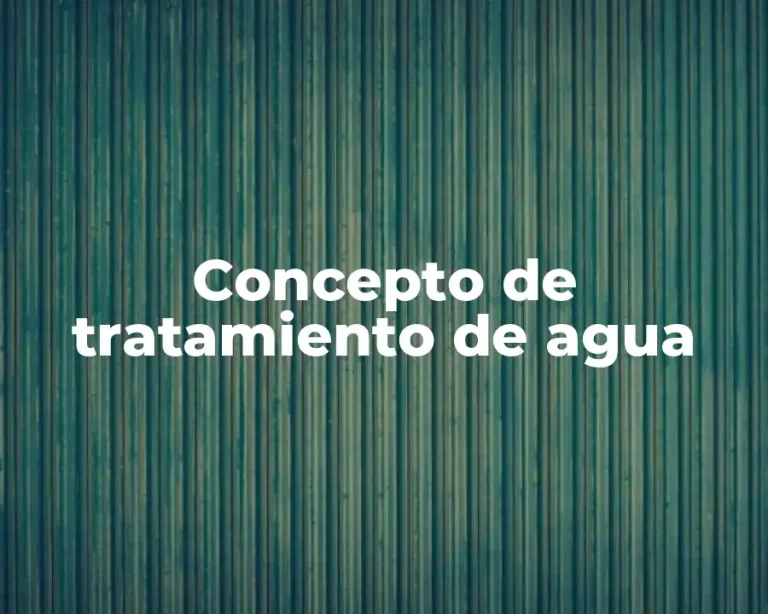 Concepto de tratamiento de agua
