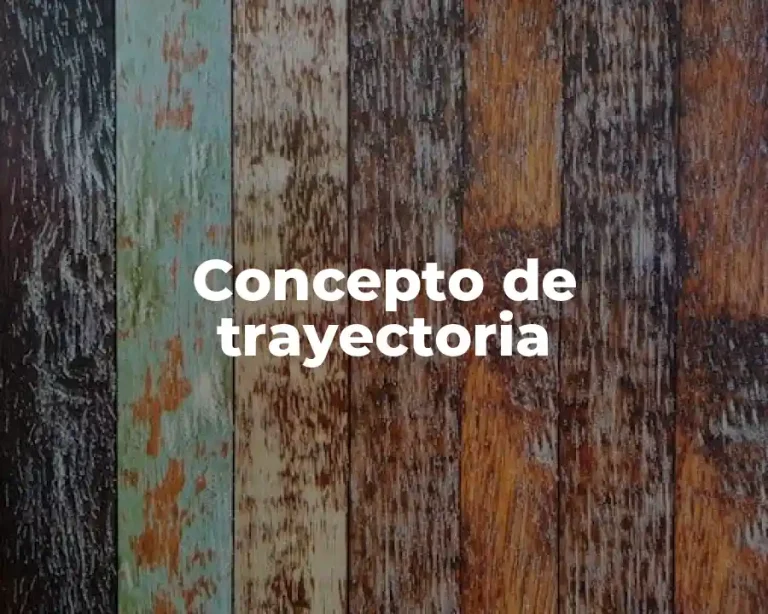Concepto de trayectoria